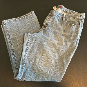 Vintage Venezia Lane Bryant Jeans Sz 2 (14?) Red Triangle Petite Stretch BootCut